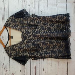 Navy Blue Lane Bryant Lace Top 26/28